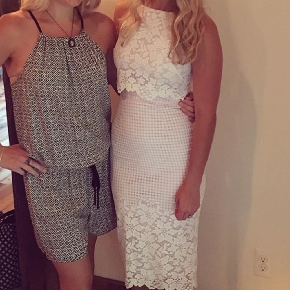 White Asos midi dress